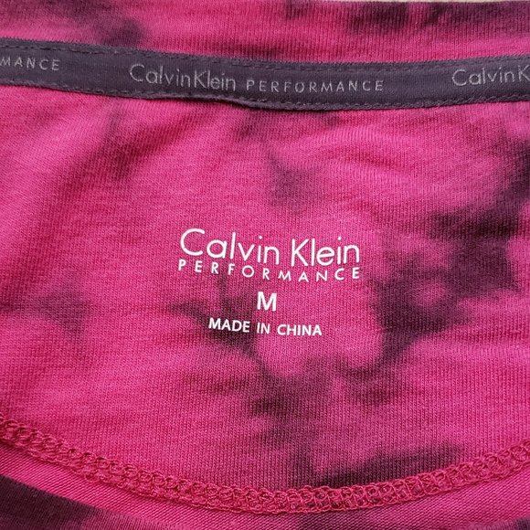 Calvin Klein Performance Longline Tee Tie Dye Boho Tunic Sz Med/Large - Picture 2 of 5